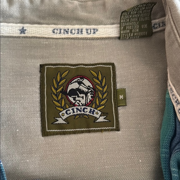 Blue and Green Casual Button Down Shirt - Picture 2 of 3